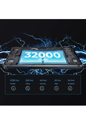 Планшет Oukitel RT7 5G 10.1" FHD+ /12GB/256GB/Dimensity720/ 32000mAh/ 48+32Мп /IP69K /NFC/ LTE Blue