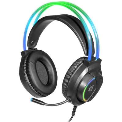Ігрова гарнітура Defender Flame RGB, кабель 2 м, чорна