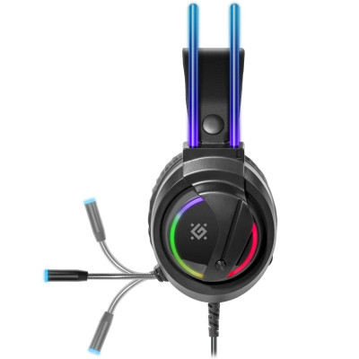 Ігрова гарнітура Defender Flame RGB, кабель 2 м, чорна