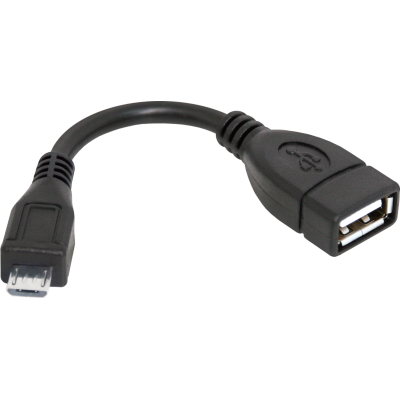 Перехідник OTG micro USB M-USB AF, 8см