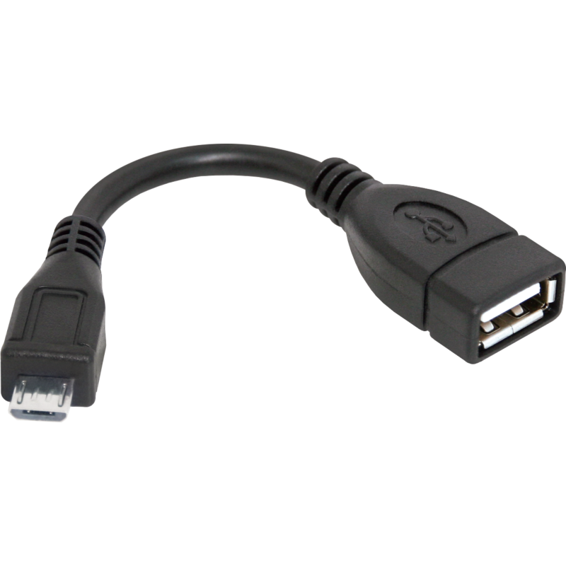 Перехідник OTG micro USB M - USB AF, 8см