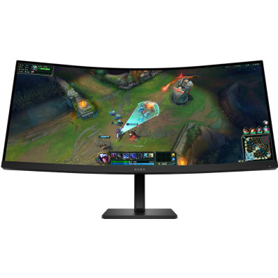 TFT 34" HP OMEN 34c G2, WQHD, VA, вигн., 180Hz, 2xHDMI, DP, HAS, колонки, чорний