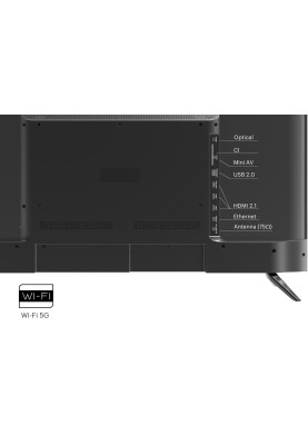 TV 43 Kivi 43U730QB UHD/DLED/T2/Android 11/2 x 10W/HDMI/Wi-Fi/VESA 400x200 M6/Black