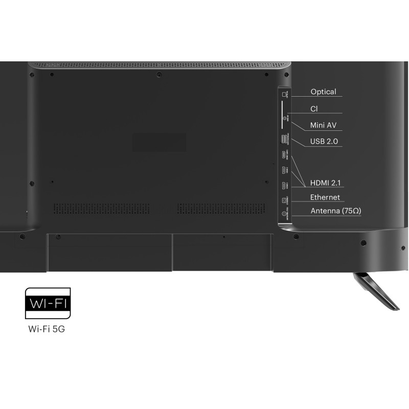 TV 43 Kivi 43U730QB UHD/DLED/T2/Android 11/2 x 10W/HDMI/Wi-Fi/VESA 400x200 M6/Black