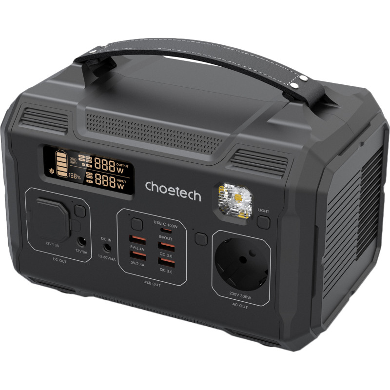 Зарядна станція Choetech BS002 300Вт (276Вт/г) QC 3.0, USB-C PD100 Вт