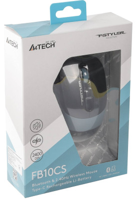 Мишка бездротова A4Tech FB10C Ash Blue USB