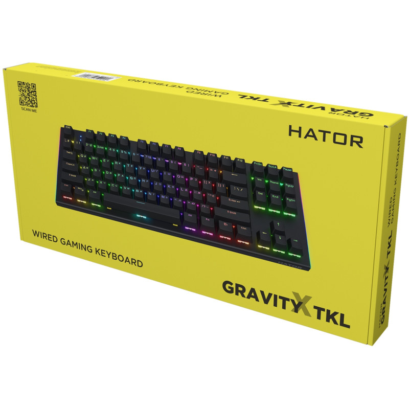 Клавіатура ігрова механічна HATOR Gravity X TKL orange black