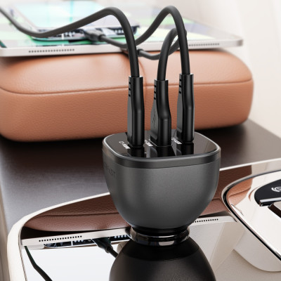 Автозаряджання 3xUSB 165W (2xUSB-C + USB-A) B14 Acefast