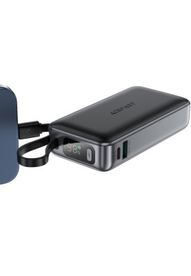 УМБ Acefast 10000mAh 30W PD USB-C witch cable, USB-A, Li-Pol, M7 Black