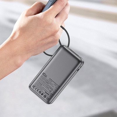 УМБ Acefast 10000mAh 30W PD USB-A,USB-C In/Out, with built-in USB-C cable M7 Black УМБ Acefast 10000mAh 30W PD USB-A,USB-C In/Out, with built-in USB-C cable M7 Black