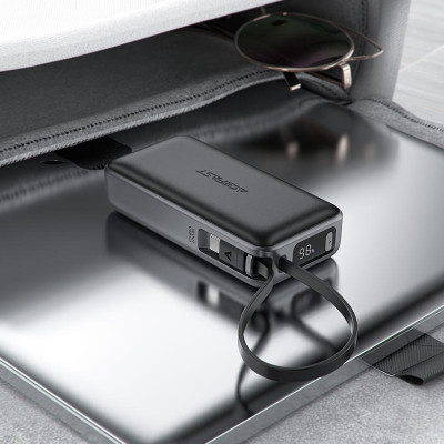 УМБ Acefast 10000mAh 30W PD USB-A,USB-C In/Out, with built-in USB-C cable M7 Black УМБ Acefast 10000mAh 30W PD USB-A,USB-C In/Out, with built-in USB-C cable M7 Black