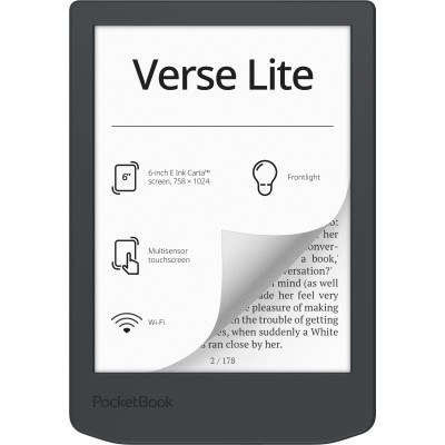 Електронна книжка PocketBook  Verse  Lite (PB619), Midnight Grey