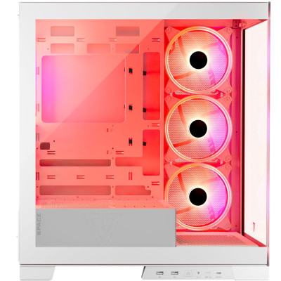 Корпус Modecom VOLCANO SPACE APEX ARGB 4x140mm fans MIDI USB 3.0x2+TYPE-C WHITE без БЖ ATX Корпус Modecom VOLCANO SPACE APEX ARGB 4x140mm fans MIDI USB 3.0x2+TYPE-C WHITE без БЖ ATX