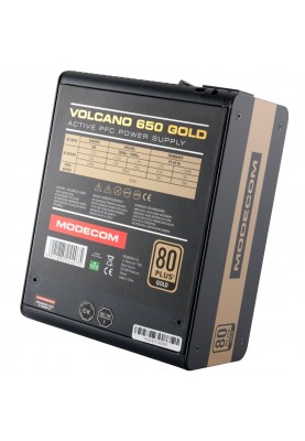 БЖ 650W Modecom VOLCANO 650 GOLD, 120mm, MODULAR, 80+ Gold, Retail Box