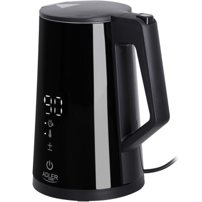 Електрочайник Adler AD 1345 black 1850-2200Вт/ 1.7л/ STRIX/ встановлення температури/