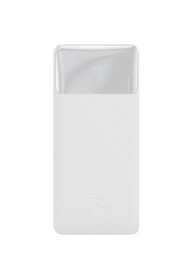 УМБ Baseus Bipow 20000mAh 15W 3A, MicroUSB, 2xUSB,1xType-C In/Out White