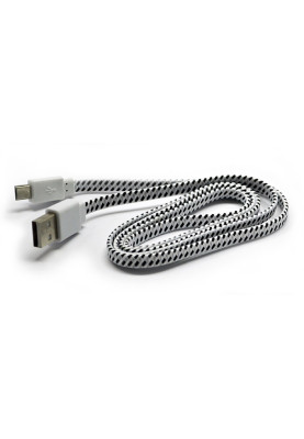 Кабель USB AM-micro BM, 3.0 м біле обплетення, RTL