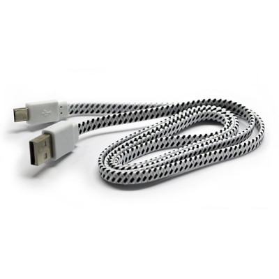 Кабель USB AM-micro BM, 3.0 м біле обплетення, RTL