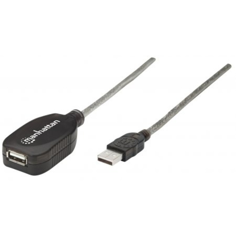 Кабель USB AM-AF (продовжувач), 5.0 м, активний, RTL Manhattan