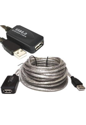Кабель USB AM-AF (продовжувач),15.0 м, активний, OEM