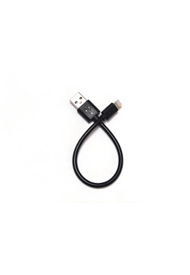 Кабель для Power Bank USB2.0 AM-Lightning M 2.4А 20см, чорний