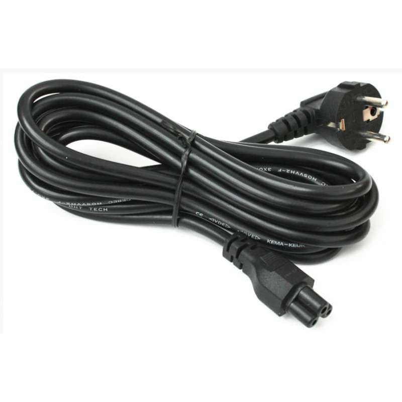 Кабель живлення 220В 1.5 м, 0,75мм2 С13-IEC C5 (для ноутбука)