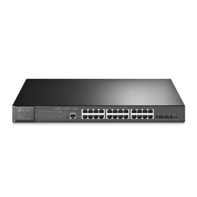 Комутатор TP-Link TL-SG3428XMP 24xGE/PoE+384W 4x10GE SFP+ L2 JetStream 19" 1U