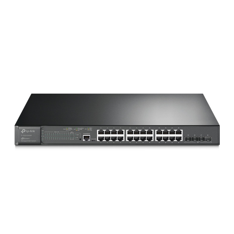 Комутатор TP-Link TL-SG3428XMP 24xGE/PoE+384W 4x10GE SFP+ L2 JetStream 19" 1U