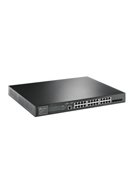 Комутатор TP-Link TL-SG3428XMP 24xGE/PoE+384W 4x10GE SFP+ L2 JetStream 19" 1U