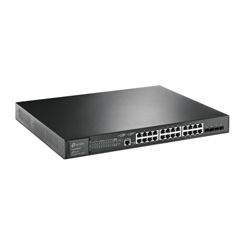 Комутатор TP-Link TL-SG3428XMP 24xGE/PoE+384W 4x10GE SFP+ L2 JetStream 19" 1U