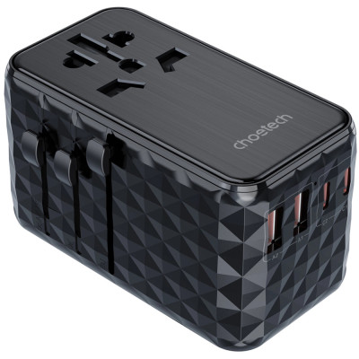 Зарядний пристрій 4xUSB 100W PD (2хUSB-C+2хUSB-A) сharger diamond model чорний Choetech