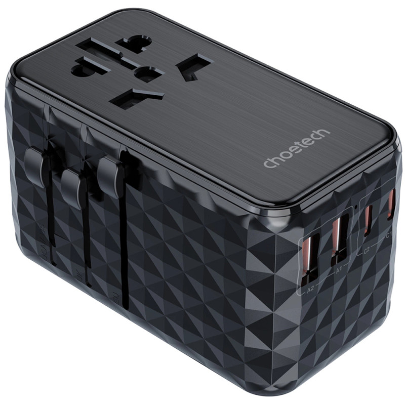 Зарядний пристрій 4xUSB 100W PD (2хUSB-C+2хUSB-A) сharger diamond model чорний Choetech