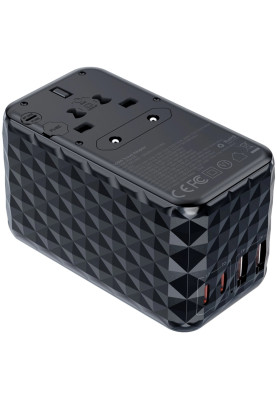 Зарядний пристрій 4xUSB 100W PD (2хUSB-C+2хUSB-A) сharger diamond model чорний Choetech