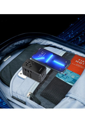 Зарядний пристрій 4xUSB 100W PD (2хUSB-C+2хUSB-A) сharger diamond model чорний Choetech