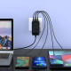 Зарядний пристрій 4xUSB 100W PD (2хUSB-C+2хUSB-A) сharger diamond model чорний Choetech