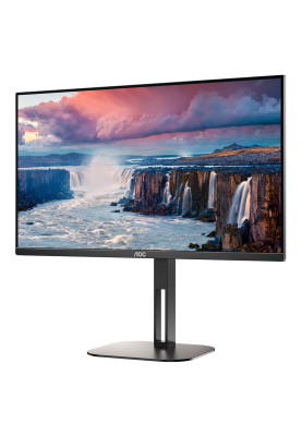 TFT 23.8" AOC 24V5C/BK, FHD, IPS,119% sRGB, 75Гц,1 мс, HDMI, DP, USB-C, USB-hub, Pivot, кол,чорний