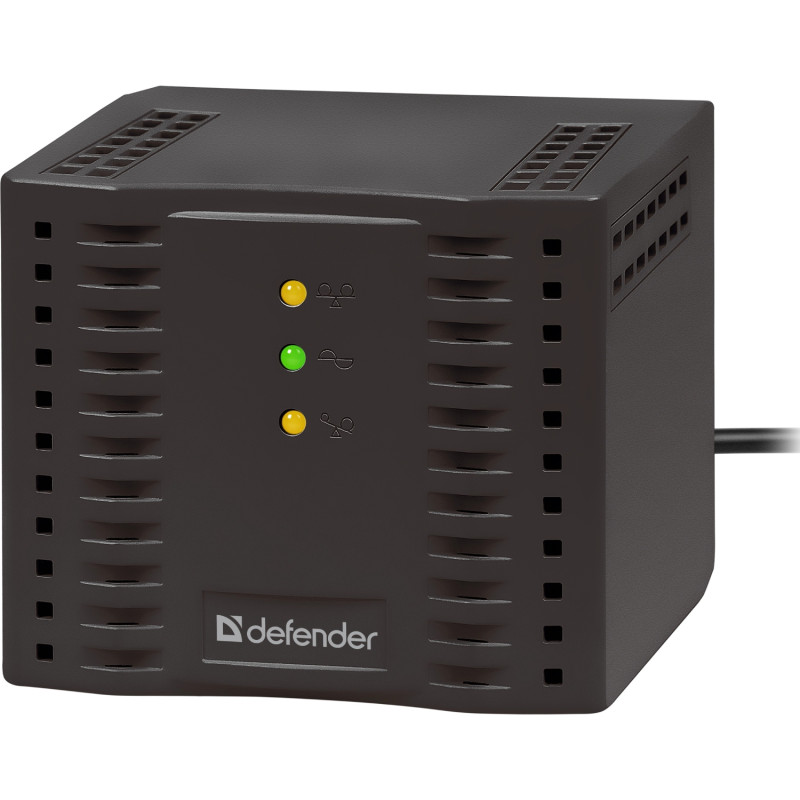 Стабілізатор напруги Defender AVR Premium 1500 600 Вт, 4 розетки, чорний