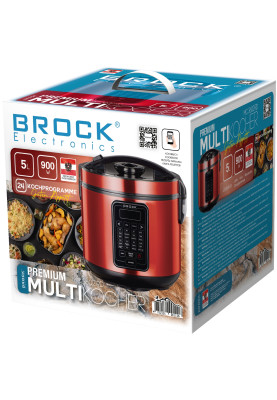 Мультиварка BROCK MC 3602 RD 700Вт/ 5л / 36 програм/сенсорне керування/відкладений старт/червона