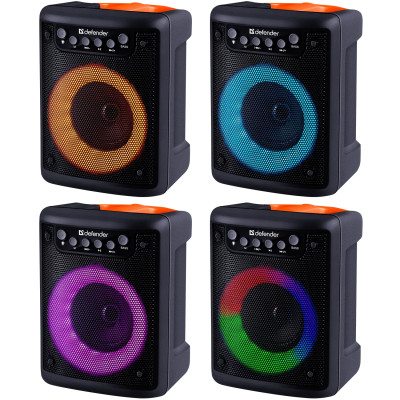 Акустична система 1.0 Defender Funky 10Вт, Light/BT/FM/USB/MIC/AUX