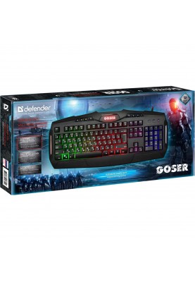 Клавіатура ігрова Defender Goser GK-772 RGB USB, чорна