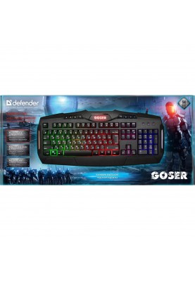 Клавіатура ігрова Defender Goser GK-772 RGB USB, чорна
