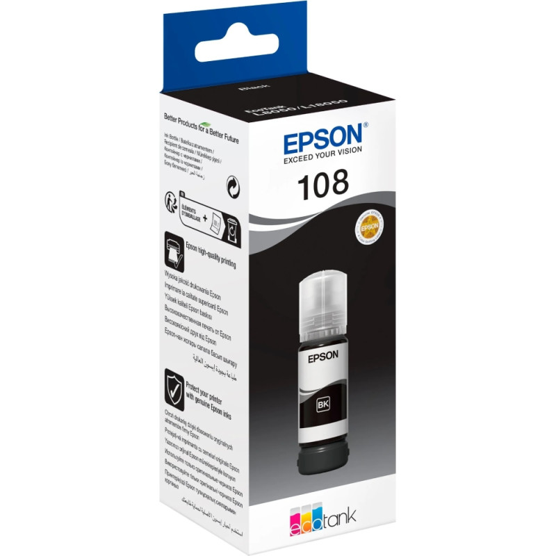 Контейнер з чорнилом Epson 108 EcoTank L8050/L18050 black