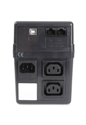 ДБЖ Powercom BNT-600AP (IEC), 600ВА/360Вт, розетка IEC*2шт, порт USB