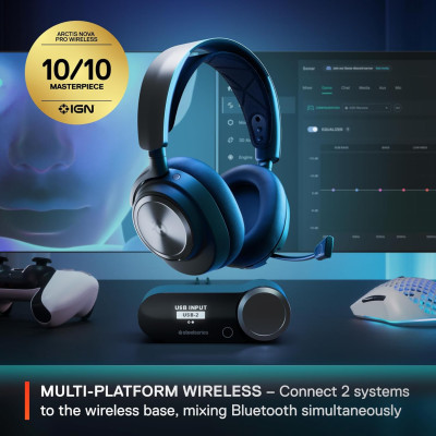 Ігрова гарнітура SteelSeries Arctis Nova Pro Wireless P Black PC/PS/SW/MAC/MOB Ігрова гарнітура SteelSeries Arctis Nova Pro Wireless P Black PC/PS/SW/MAC/MOB