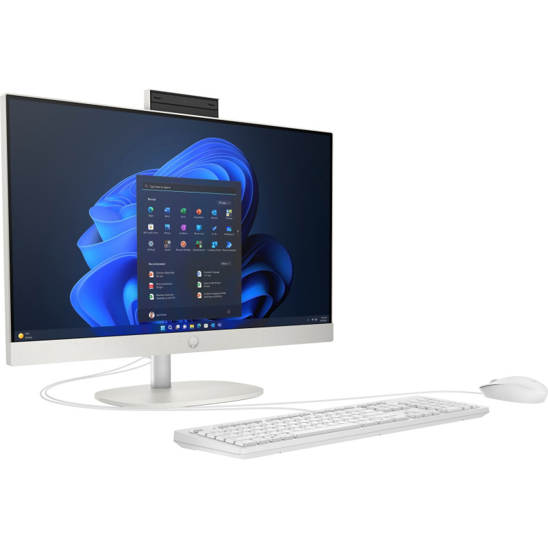 Моноблок 23.8'' HP ProOne 240 G10 i3-N300/8Gb/SSD256Gb/Cam/K&M/WiFi/DOS/Shell White/3y.w