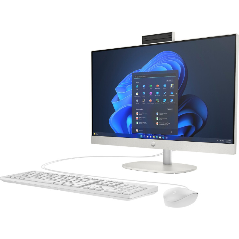 Моноблок 23.8'' HP ProOne 240 G10 i3-N300/8Gb/SSD256Gb/Cam/K&M/WiFi/DOS/Shell White/3y.w