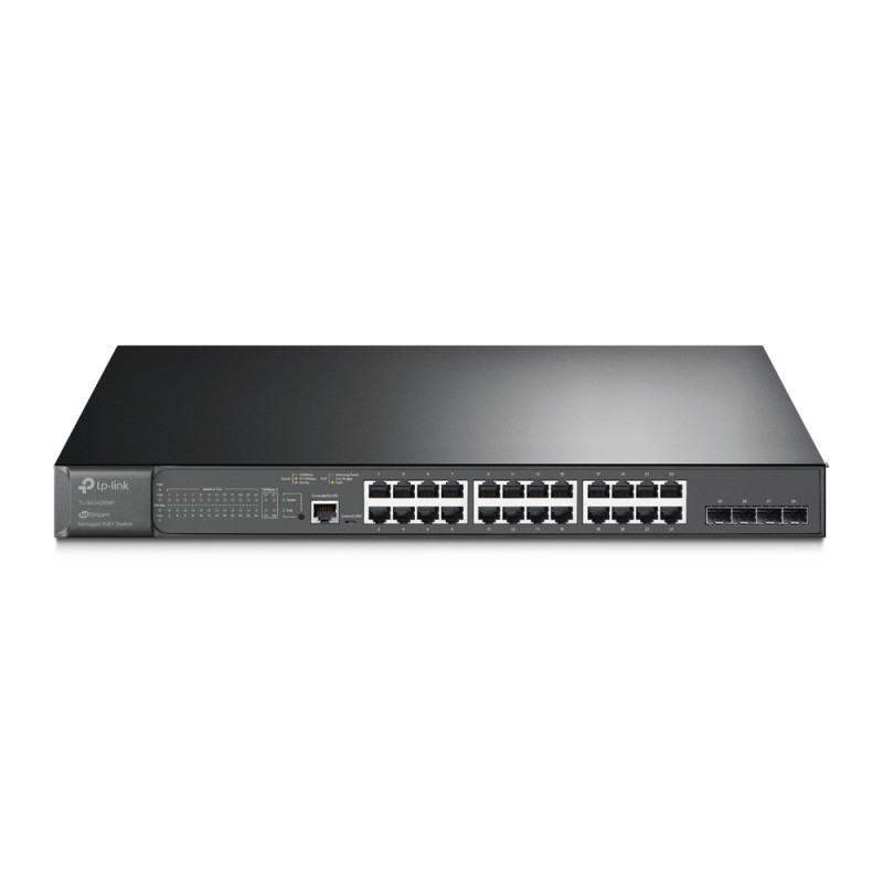 Комутатор TP-LINK TL-SG3428MP 24xGE/PoE+384W 4xGE SFP L2 JetStream 19" 1U