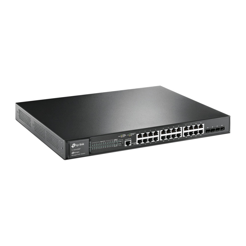 Комутатор TP-LINK TL-SG3428MP 24xGE/PoE+384W 4xGE SFP L2 JetStream 19" 1U