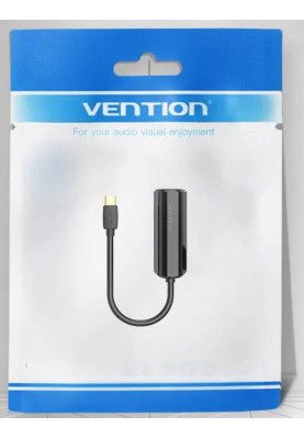Перехідник USB 3.1 Type-C --> Ethernet RJ45 1000Mb Gigabit Vention чорний