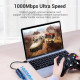 Перехідник USB 3.1 Type-C --> Ethernet RJ45 1000Mb Gigabit Vention чорний